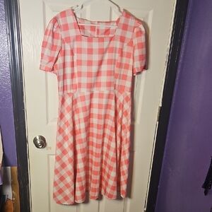 Pink Checkered Dress